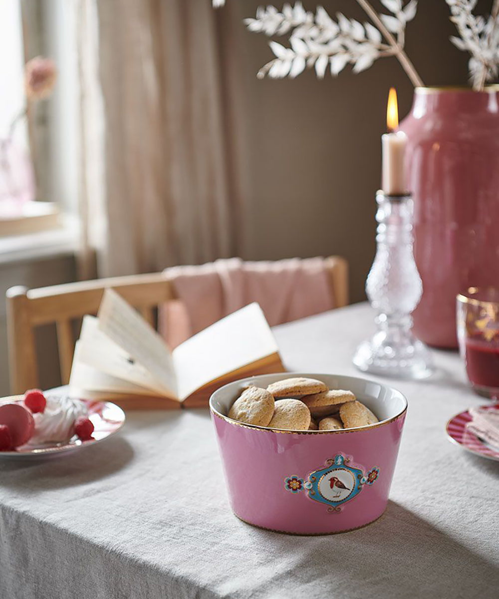 Bowl Love Birds Medallion Pink 15cm