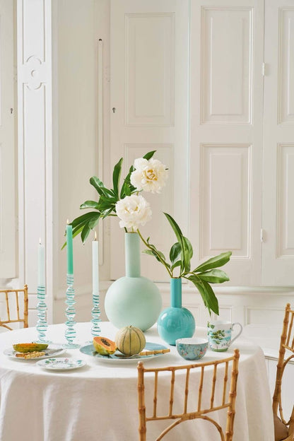 Vase Metal Small Bright Blue 15x26cm