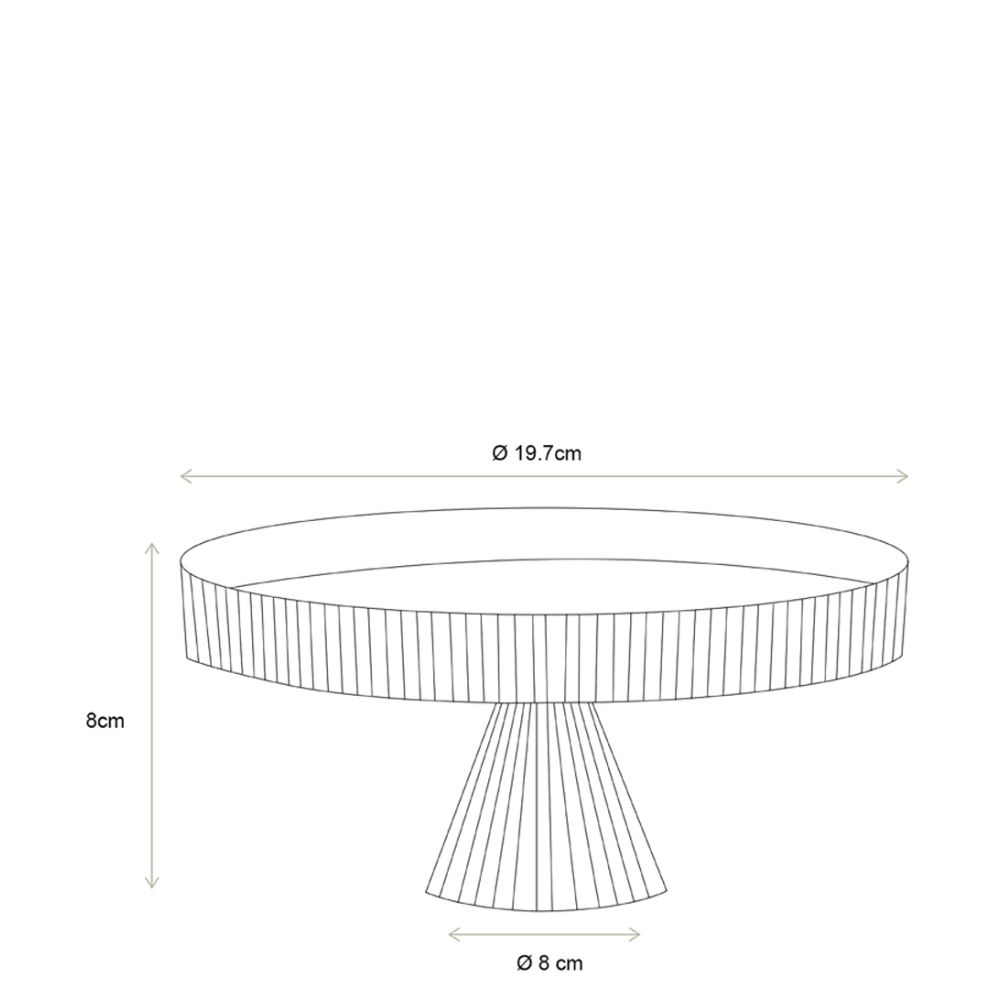 Cake Stand Of Glass Small Clear 19.7x8.3cm