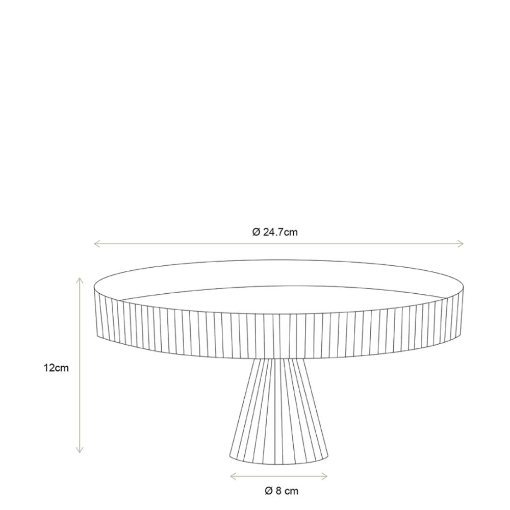 Cake Stand Of Glass Medium Clear 24.7 X 12 cm