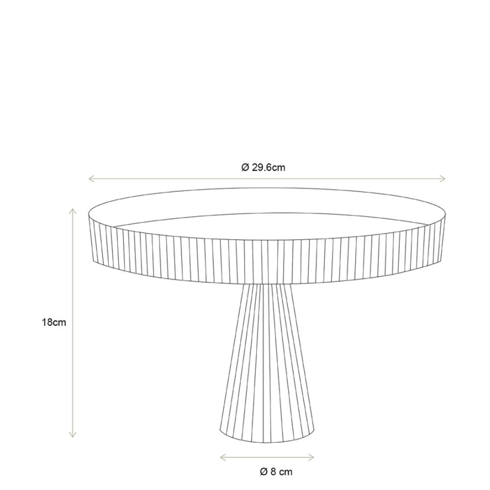 Cake Stand Of Glass Large Clear 29.6 X 18cm