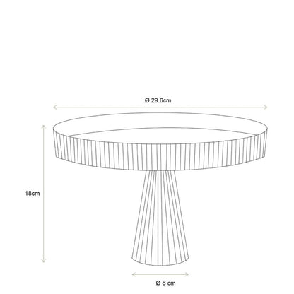 Cake Stand Of Glass Large Clear 29.6 X 18cm