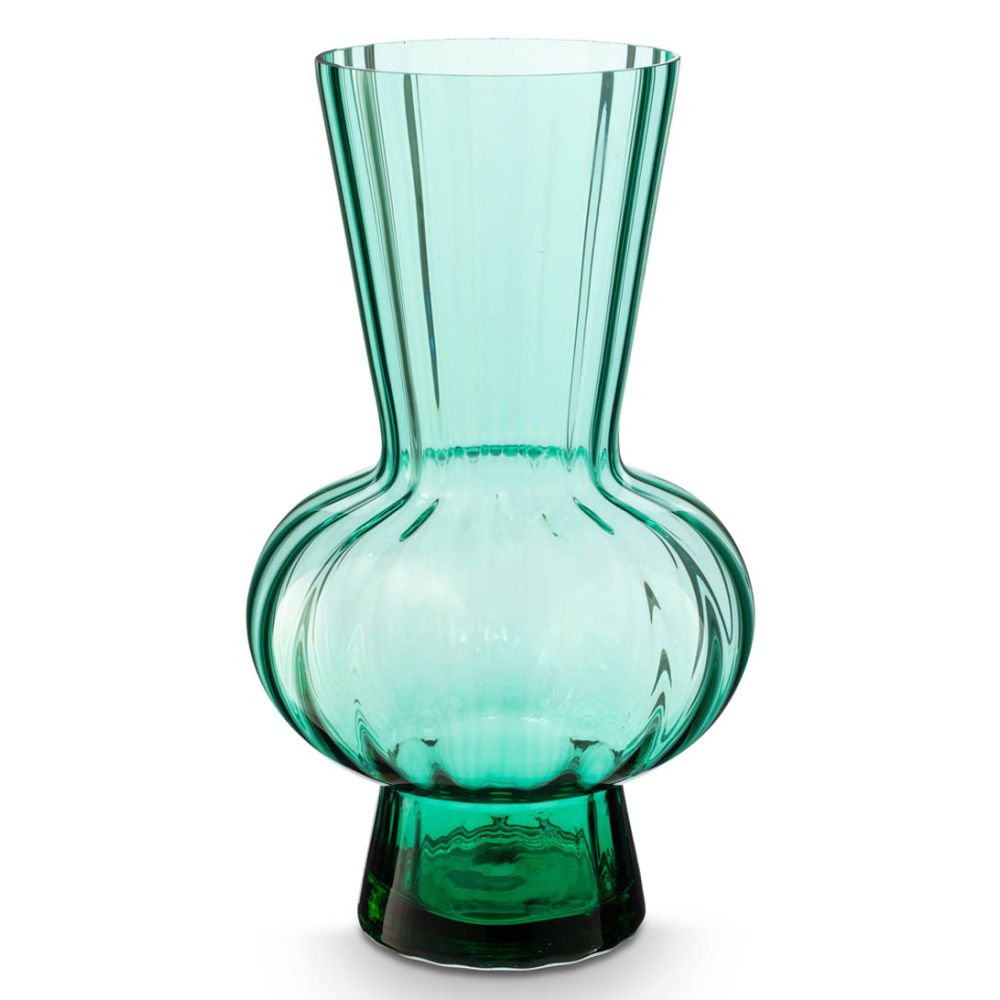 Vase Glass Green 26x45cm